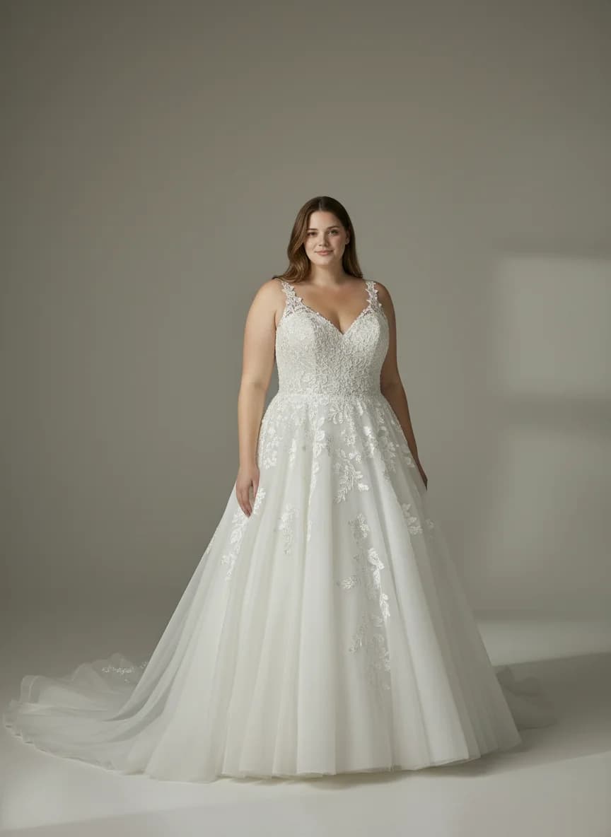 Ball Gown dress with Chapel Train and Sweetheart neckline