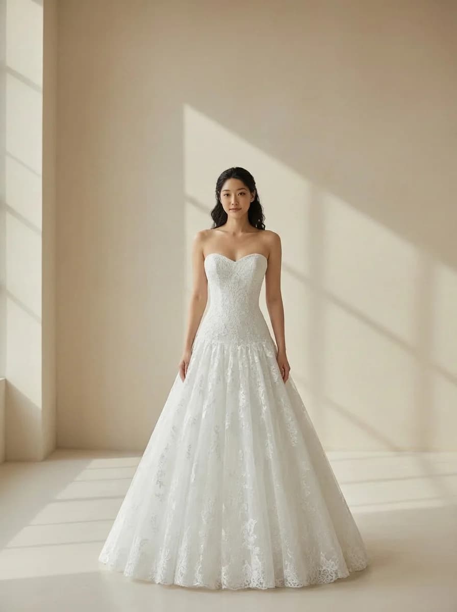 Drop Waist dress with Strapless neckline