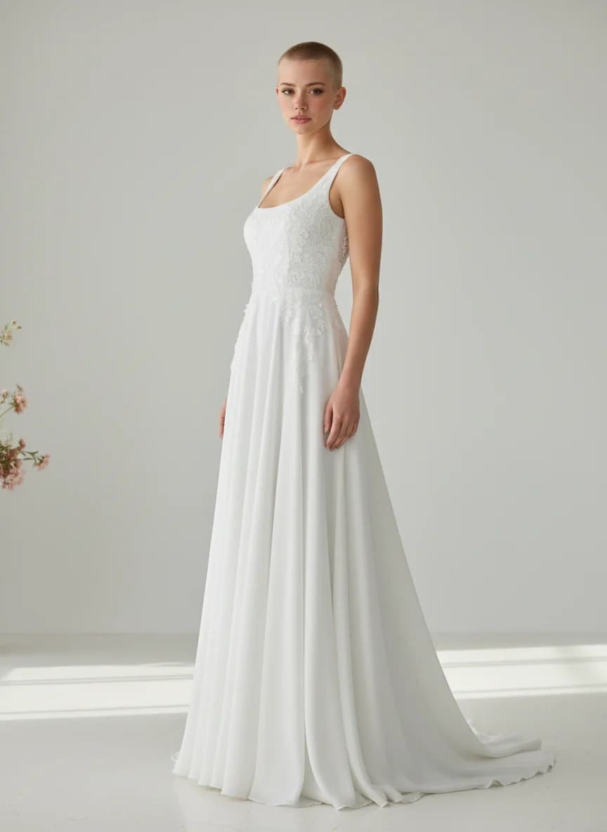 Empire Waist dress with Square neckline