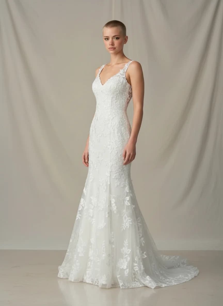 Fit & Flare wedding dress with Sweetheart neckline