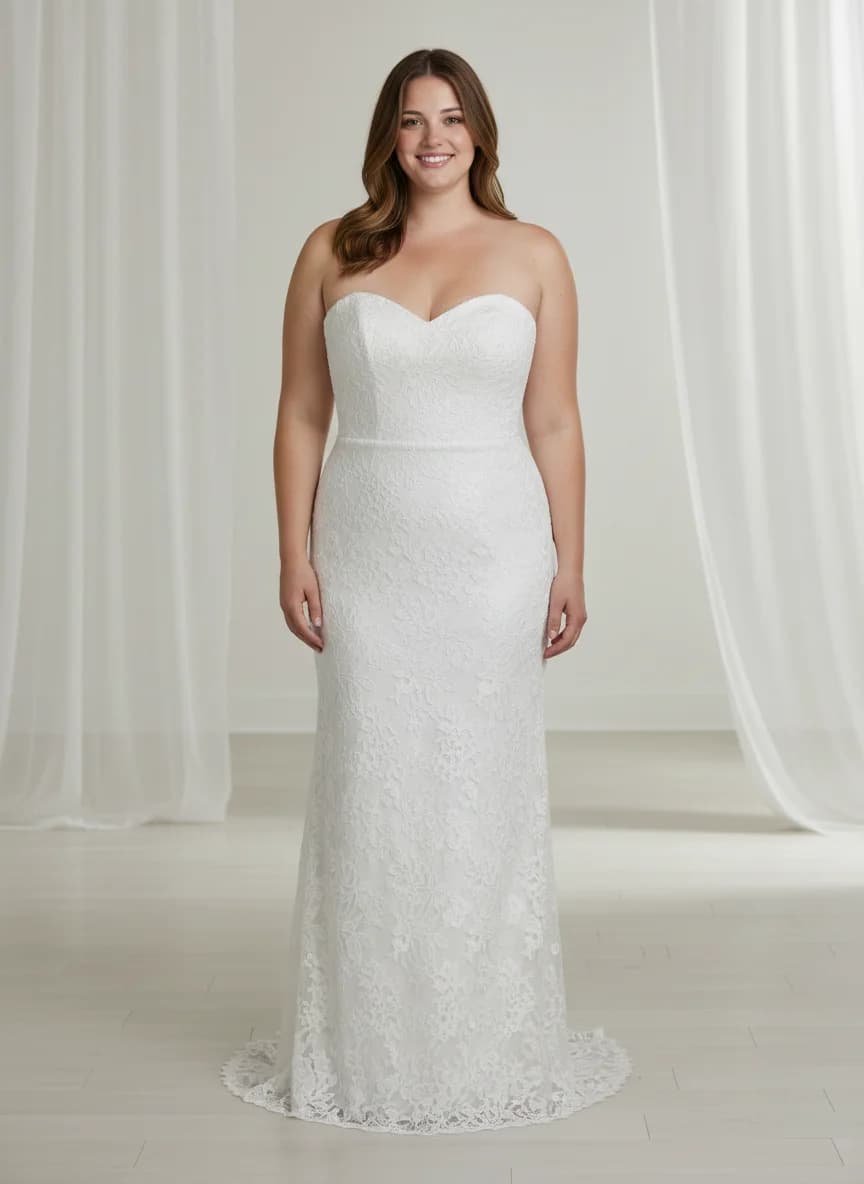 Sheath dress with Strapless neckline