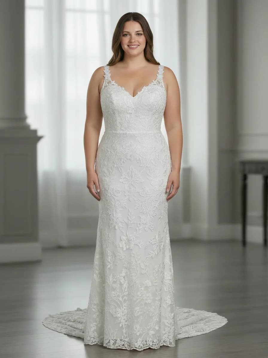 Sheath dress with Sweep Train and Sweetheart neckline