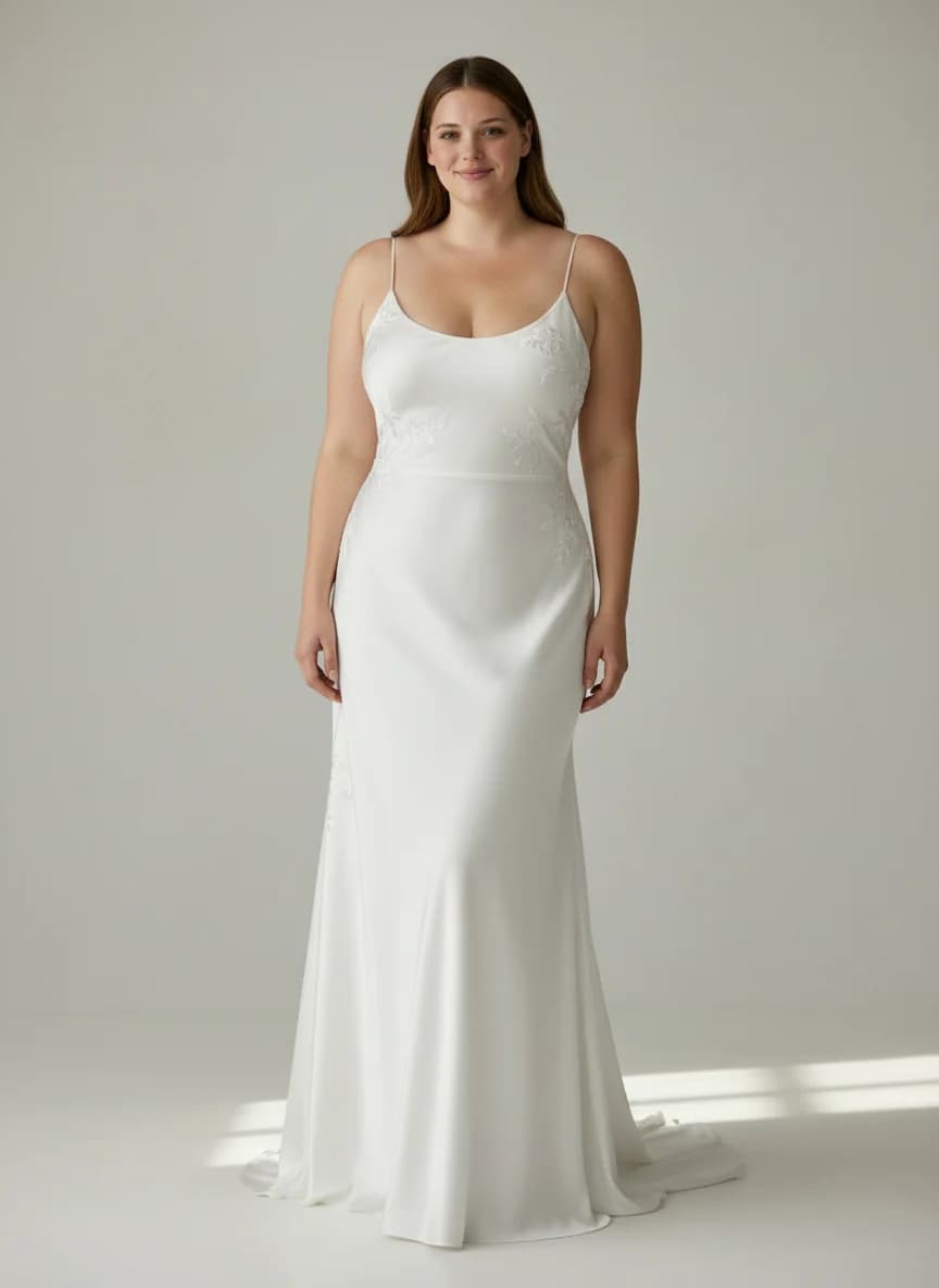 Slip dress with Scoop neckline