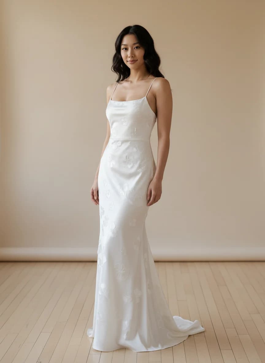 Slip dress with Square neckline