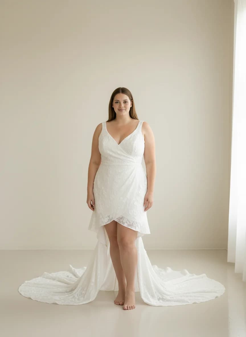 Wrap & Asymmetric dress with Mini and Sweetheart neckline