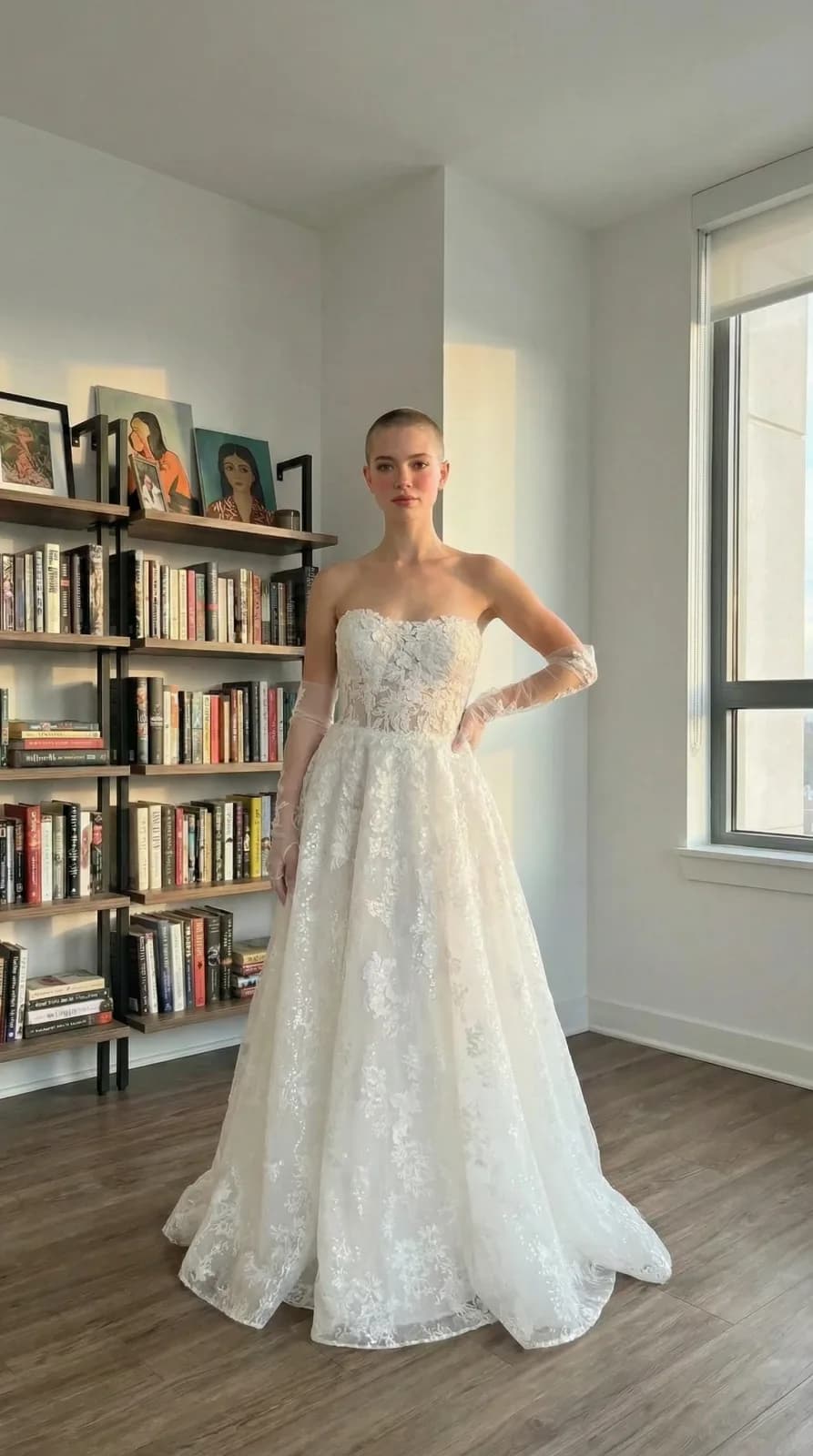 David's Bridal dress 21 — try-on