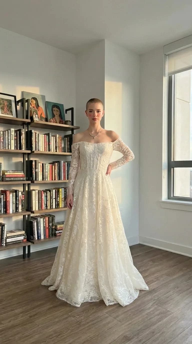 David's Bridal dress 21 — try-on
