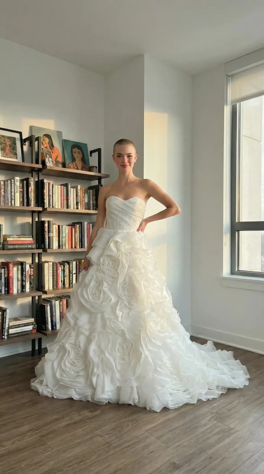David's Bridal dress 22 — try-on