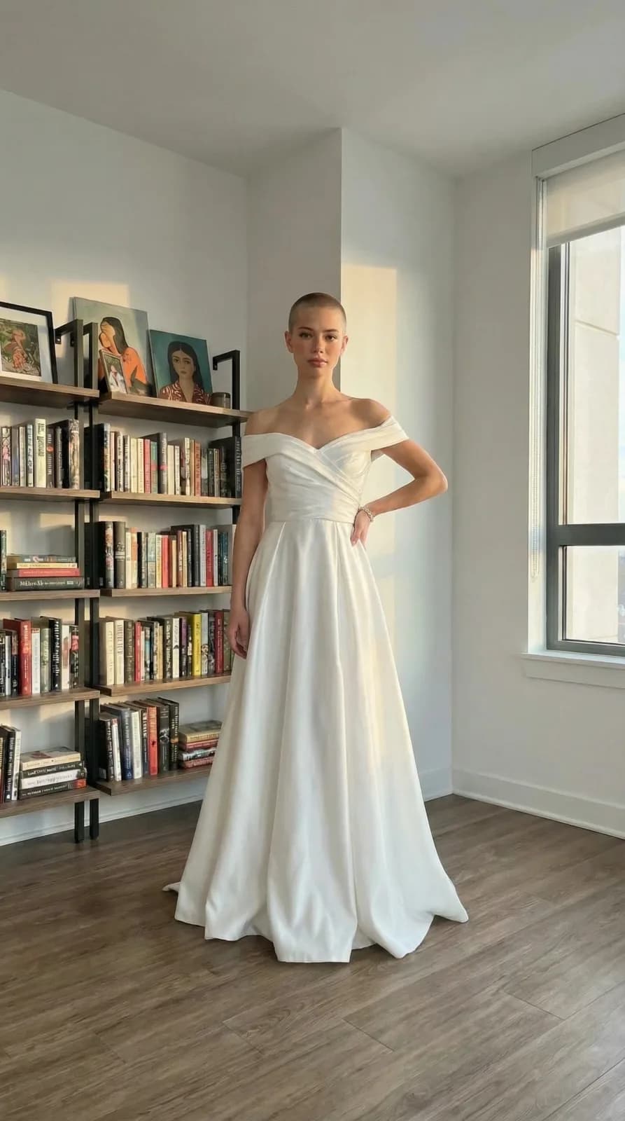 David's Bridal dress 22 — try-on
