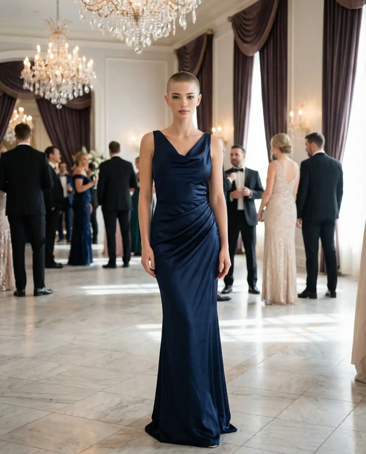 Four blue wedding guest dresses